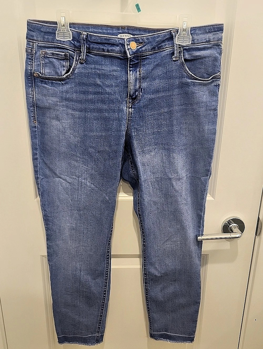 Old Navy Rockstar Super Skinny Jeans Blue Womens Size 14 Petite